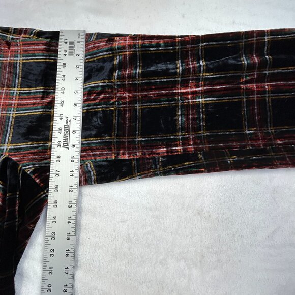 J.Crew Womens Pull-on Peyton Wide-Leg Pants 10P Stewart Tartan Velvet AE834 New - Picture 9 of 10